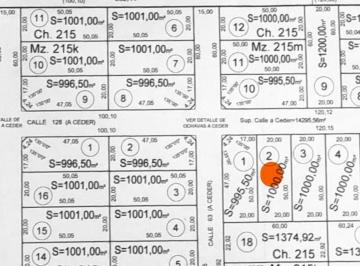 Terreno · 1000m² · Lote en Calle 63 y 128 de 1.00 m²