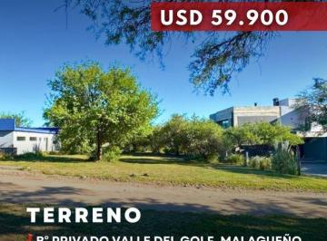 Terreno · 800m² · Venta Lote de 800 m² con Luz, Agua y Electricidad en Barrio Privado Valle del Golf – Malagueño