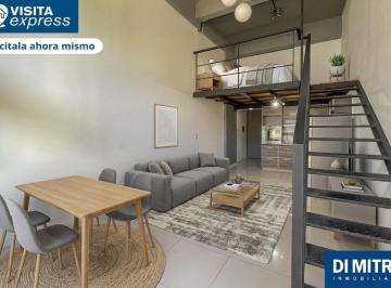 AMOBLAMIENTO VIRTUAL · La Boca Loft con Entrepiso y Balcon