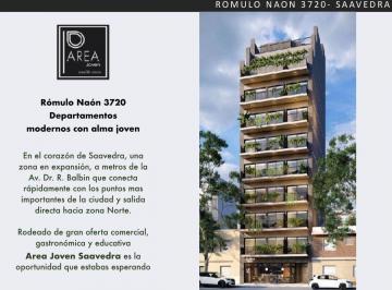 Departamento de 1 ambiente, Saavedra · Proyecto Area Verde Romulo Naon 3720