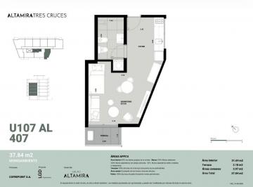 TBR-TBR-5485_2 · Venta Monoambiente con Balcon Tres Cruces