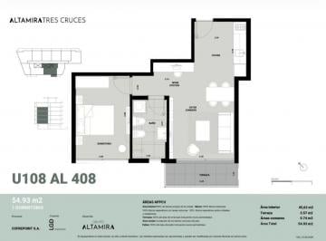 TBR-TBR-5503_2 · Venta Apartamento 2 Dorm. con Terraza Tres Cruces