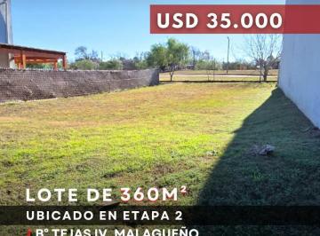 Terreno · 360m² · Venta Lote de 360 m² en Tejas 4 Etapa 2 - Malagueño