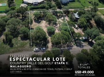 Terreno · 812m² · Espectacular Lote de 812 m² en Venta en Valle del Golf Country – Etapa 1