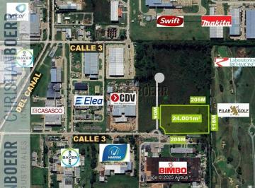Terreno · 24000m² · Parque Ind Pilar - 2,4has S/ Cul de Sac - Posib. 2,2has Adic