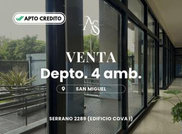 Departamento · 75m² · 4 Ambientes · 1 Cochera · Venta de Depto 4 Amb Apto Crédito en San Miguel