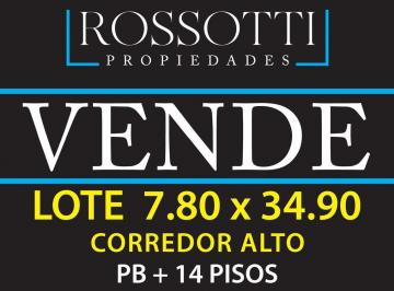 Terreno · 273m² · Terreno - Av Entre Ríos 1080 - Corredor Alto - Exc. Ubicación - 7.80 m X 34.90 m