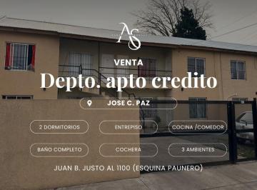 Departamento · 45m² · 3 Ambientes · 1 Cochera · Departamento - Jose Clemente Paz