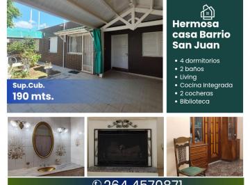 Casa de 9 ambientes, San Juan · Oportunidad de Casa en Barrio Residencial