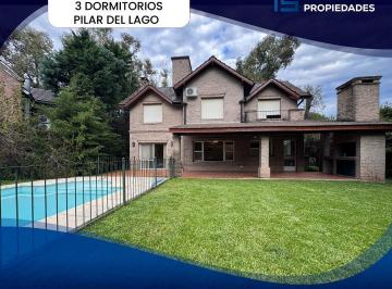 Casa · 150m² · 4 Ambientes · 1 Cochera · Pilar del Lago Casa en Alquiler Temporal - Cuan Propiedades
