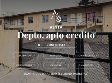 Departamento · 45m² · 3 Ambientes · 1 Cochera · Departamento - Jose Clemente Paz