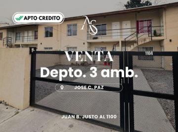 Departamento · 45m² · 3 Ambientes · 1 Cochera · Departamento - Jose Clemente Paz