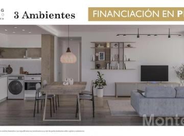 Departamento · 61m² · 3 Ambientes · Emprendimiento: Venta 3 Ambientes Semipiso con Gran Balcon, Amenities Cuotas en Pesos