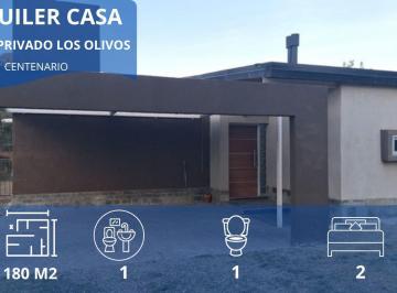 Casa · 180m² · 2 Dormitorios · Alquiler Casa Barrio Privado "Los Olivos"