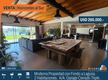 Casa de 4 ambientes, Presidente Perón · Venta Casa Estilo Americano Detroit - Fondo a Laguna - Horizontes Al Sur
