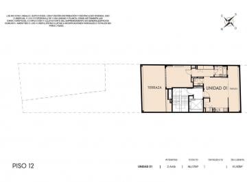 Departamento · 46m² · 2 Ambientes · Venta de Departamento 2 Ambientes con Terraza Propia en Belgrano