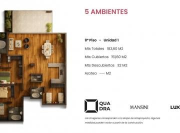 Departamento · 158m² · 5 Ambientes · Venta Departamento en Pozo - 4/5 Ambientes - Obra Gris - Financiacion Flexible