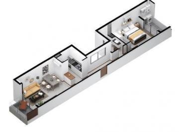 Departamento · 56m² · 2 Ambientes · Venta Departamento en Construccion de un Dormitorio en La Plata