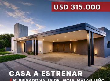 Casa · 236m² · 5 Ambientes · 1 Cochera · Venta Casa 3 Dorm. en 1.437 m² de Terreno Barrio Privado Valle del Golf (Etapa 2) - Malagueño