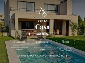Casa · 235m² · 6 Ambientes · 2 Cocheras · Casa - Los Castaños
