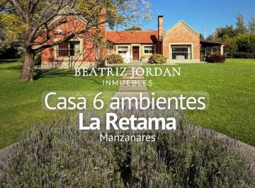 Casa · 350m² · 6 Ambientes · 2 Cocheras · Casa 6 Ambientes en Venta, Barrio La Retama, Manzanares