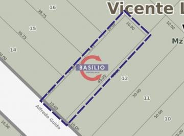 Terreno · 400m² · Venta Lote Ideal Desarrollo en Alfredo Guido, Villa Adelina