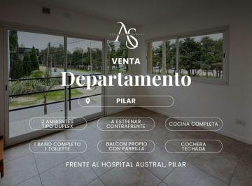 Departamento · 56m² · 2 Ambientes · 1 Cochera · Departamento en Pilar