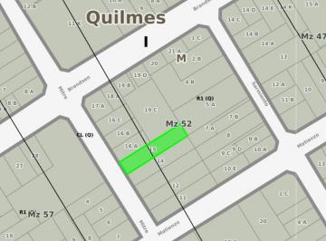 Terreno , Quilmes · Excelente Lote (Fot 2,25) Zona Quilmes Centro Para Proyecto Edificio