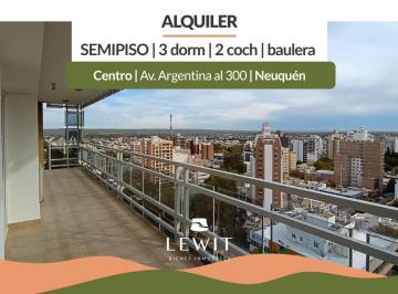 Departamento · 150m² · 5 Ambientes · 2 Cocheras · Alquiler Semipiso 3 Dorm. | Av Argentina Centro | 2 Cocheras Baulera
