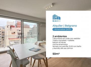 Departamento · 42m² · 2 Ambientes · Excelente Dpto. 2 Ambientes en Alquiler Temporal Totalmente Equipado.