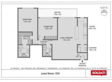 Departamento · 96m² · 3 Ambientes · 1 Cochera · Departamento en Puerto Madero