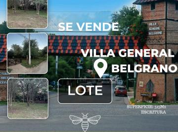 Terreno , Villa General Belgrano · Lote con Escritura Villa General Belgrano