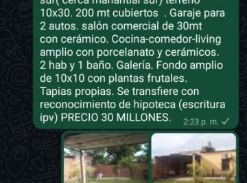 Casa de 2 ambientes, San Miguel de Tucumán · Titular Vende Hermosa Casa