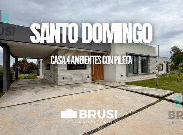 Casa · 146m² · 4 Ambientes · 3 Cocheras · Casa en Venta en Barrio Privado Santo Domingo - 4 Ambientes - con Pileta