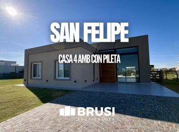 Casa · 123m² · 4 Ambientes · 1 Cochera · Casa en Venta en Una Planta San Felipe, Canning - Financiacion