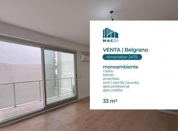 Departamento · 27m² · 1 Ambiente · Excelente Dpto. Monoambiente en Venta.