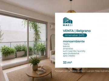 Departamento · 27m² · 1 Ambiente · Excelente Dpto. Monoambiente en Venta.