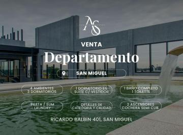 Departamento · 112m² · 4 Ambientes · Departamento - San Miguel