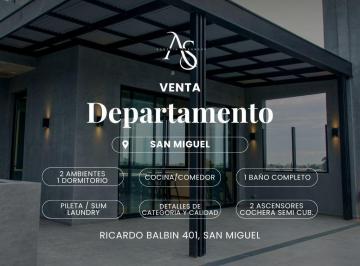 Departamento · 61m² · 2 Ambientes · Departamento - San Miguel
