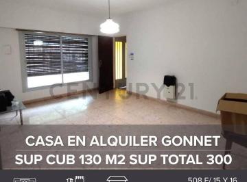Casa · 130m² · 4 Ambientes · 1 Cochera · Casa en Alquiler Gonnet