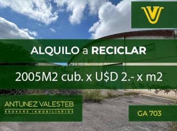 Bodega-Galpón , Córdoba · Alquilo Galpon a Reciclar 2500 m² Cub. en Predio Cerrado Av Malvinas. (Ga 703)