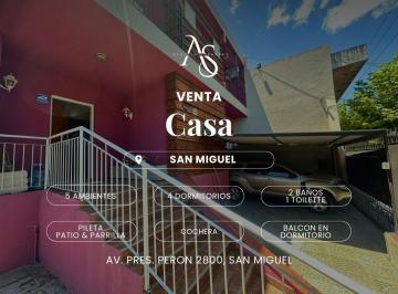 Casa · 205m² · 5 Ambientes · 1 Cochera · Casa en San Miguel