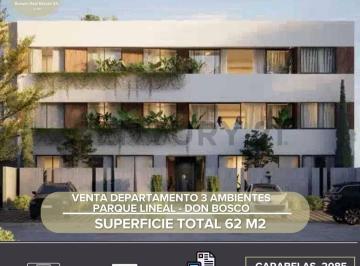 Departamento · 62m² · 3 Ambientes · Venta Departamento 3 Ambientes Parque Lineal - Don Bosco