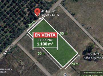 Terreno · 1100m² · Terreno 20x55 m Oportunidad - General Rodriguez