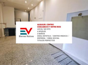 Local comercial · 160m² · 10 Ambientes · 1 Cochera · Alquiler. Local 160 m² Sobre Bvd Chacabuco y San Jeronimo.