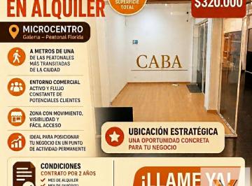 Local comercial · 20m² · 1 Ambiente · Local Comercial en Alquiler - 1 Ambiente - Microcentro