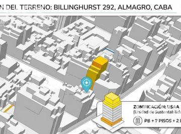 Terreno · 119m² · Terreno en Venta Almagro Usaa 698 m² Vendibles Incidencia Usd 329/m² Lote Billinghurst 200
