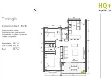 Departamento · 70m² · 3 Ambientes · 1 Cochera · Departamento de Pozo en San Isidro