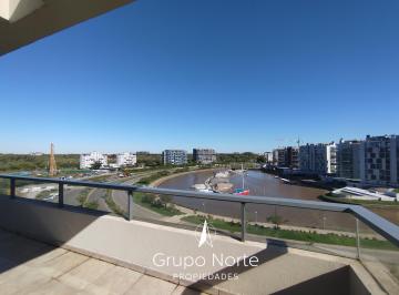 Departamento · 82m² · 4 Ambientes · 1 Cochera · Departamento 2 Dorm. Dependencia en Alquiler con Vista Al Río en Nordelta, Bahía Grande.