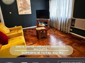 Departamento · 102m² · 3 Ambientes · 1 Cochera · Venta Departamento 3 Ambientes Recoleta
